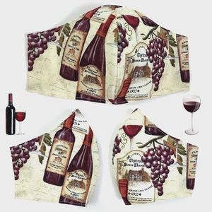 🍷SOLD🍷Wine Lovers Face Mask One Size